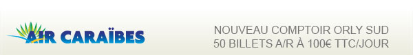 50 billets A/R  100  TTC avec Air Carabes